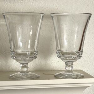 Fostoria CENTURY Water Ice Tea Glasses Set (2) 15 Available -Pressed Glass Heavy